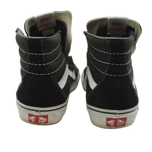 Vans Off The Wall Old Skool Sk8-Hi Black Suede Canvas Shoes Men 7.5 II Women 9 - Picture 7 of 9